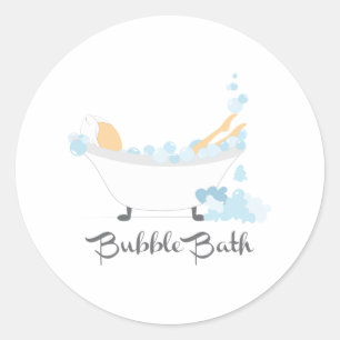 Sticker Rond Bain à bulles