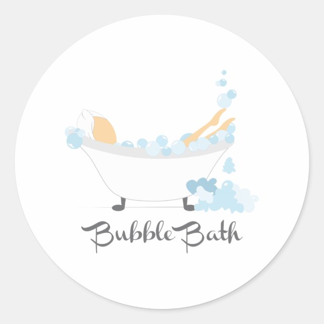 Sticker Rond Bain à bulles (Devant)