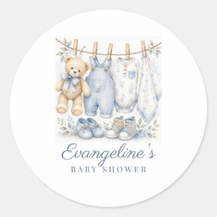 Sticker Rond Bain de couleur Nous pouvons à peine attendre Baby