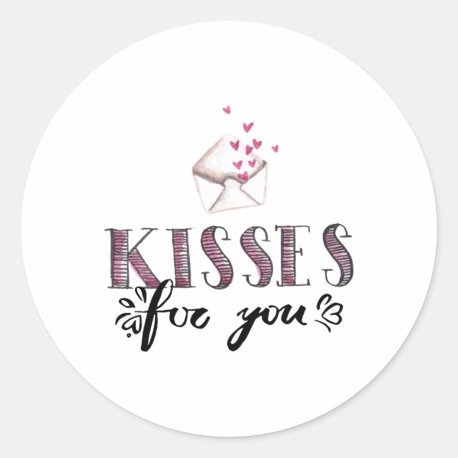 Sticker Rond Baisers pour (Devant)