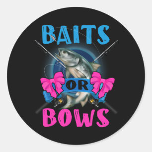 Sticker Rond Baits Ou Vaches Bébé Genre Révéler Citation Pêche 