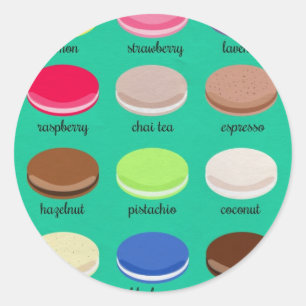 Sticker Rond Baker's Joy Collection : Macarons français