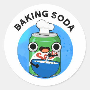 Sticker Rond Baking Soda Funky Soda Pop Pun
