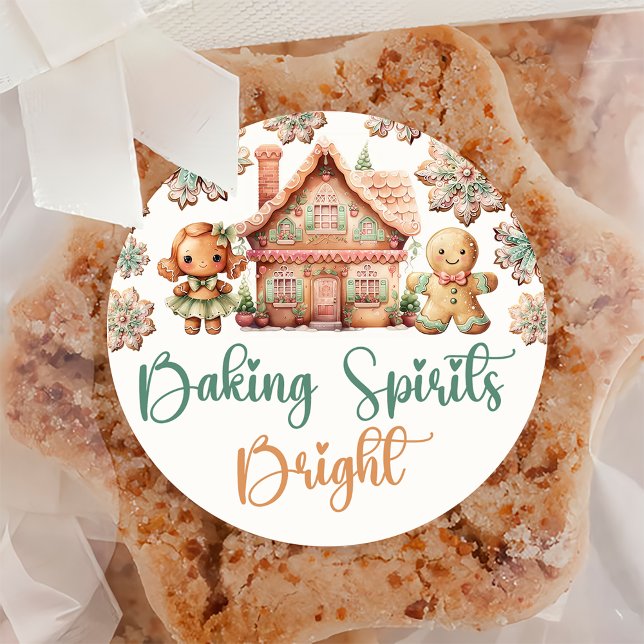Sticker Rond Baking Spirits Bright Christmas Cookie (Créateur téléchargé)
