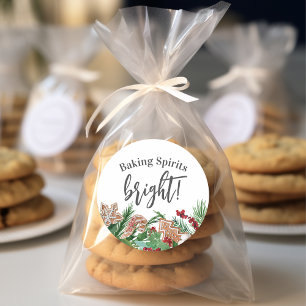 Sticker Rond Baking Spirits Bright Cookie Exchange