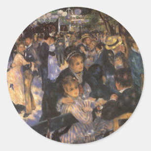 Sticker Rond Bal au Moulin de la Galette de Pierre Renoir