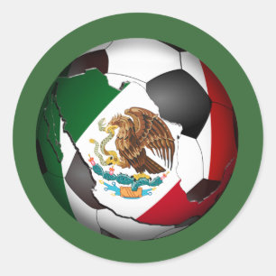 Sticker Rond Bal de football mexicain