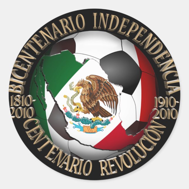 Sticker Rond Bal de football mexicain (Devant)