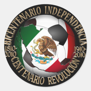 Sticker Rond Bal de football mexicain