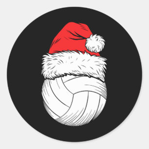 Sticker Rond Bal de volley-ball de Noël Noël Noël