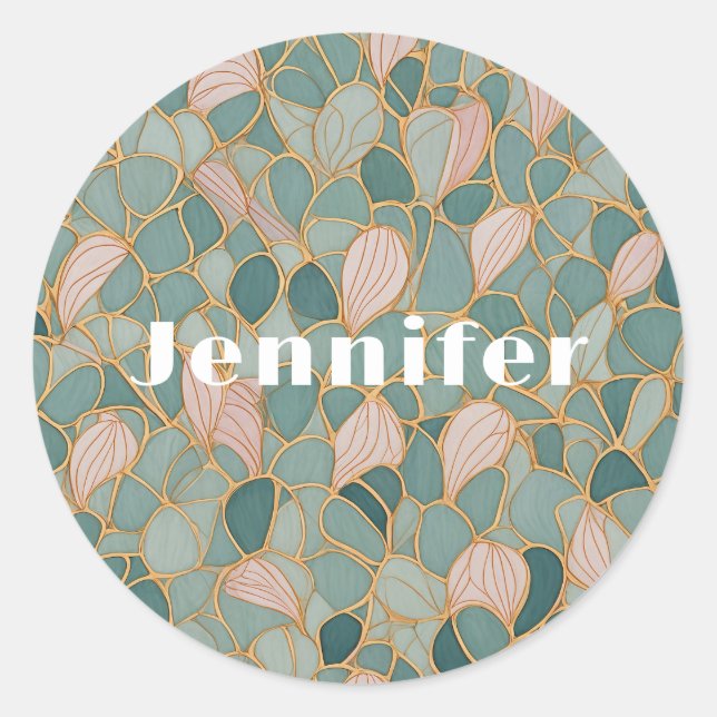 Sticker Rond Balances mystiques : Imaginaire pastel (Devant)