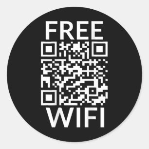 Sticker Rond Balayage amusant Wifi gratuit Trump Dancing Prank 