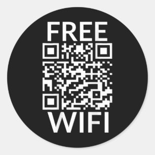 Sticker Rond Balayage amusant Wifi gratuit Trump Dancing Prank 