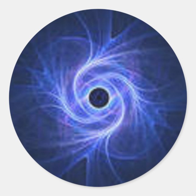 Sticker Rond Balayage bleu (Devant)