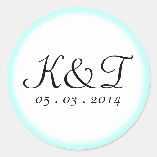 Sticker Rond Balayage de Fairytale Mariage personnalisé (Devant)