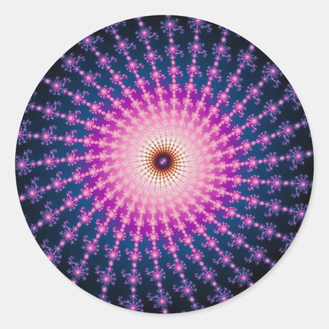 Sticker Rond Balayage Fractal (Devant)