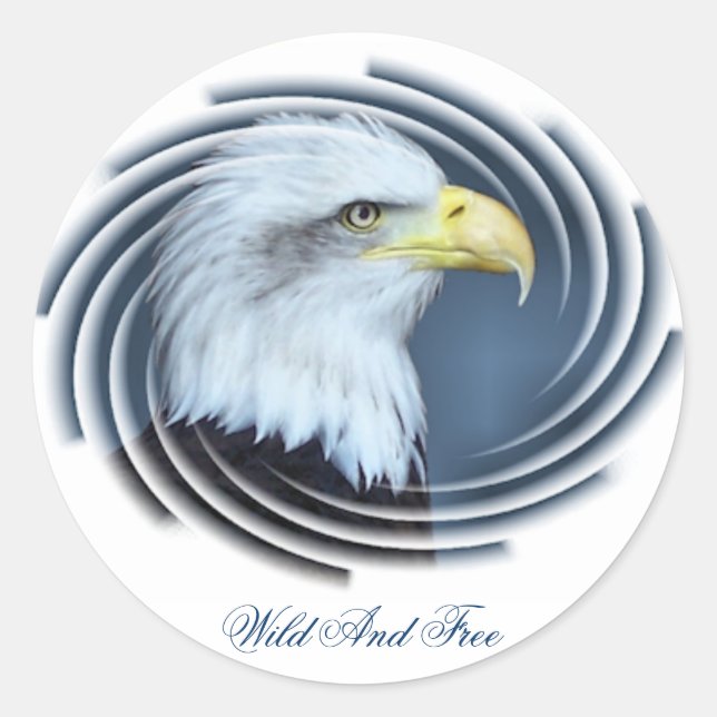 STICKER ROND BALD EAGLE (Devant)