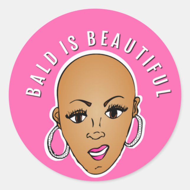 Sticker Rond Bald est magnifique (Devant)