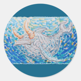Sticker Rond Baleine