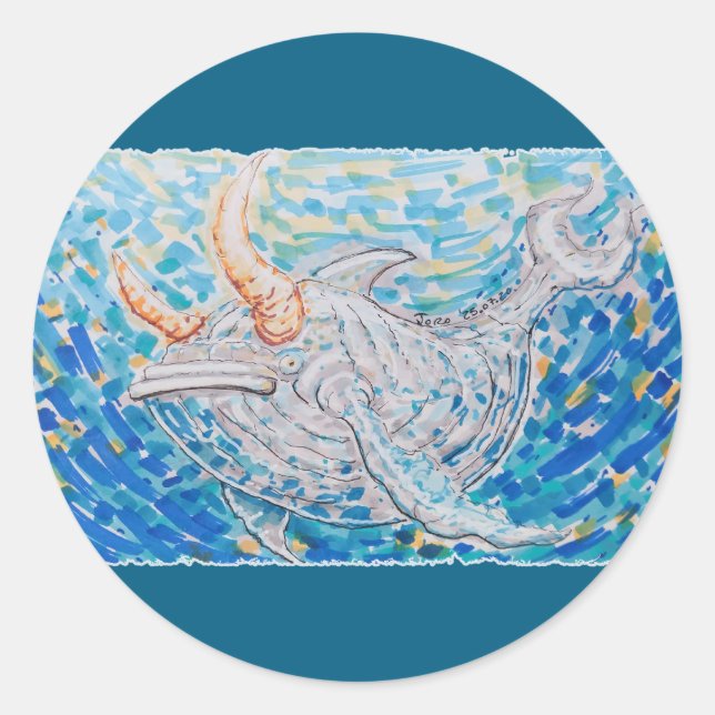 Sticker Rond Baleine (Devant)