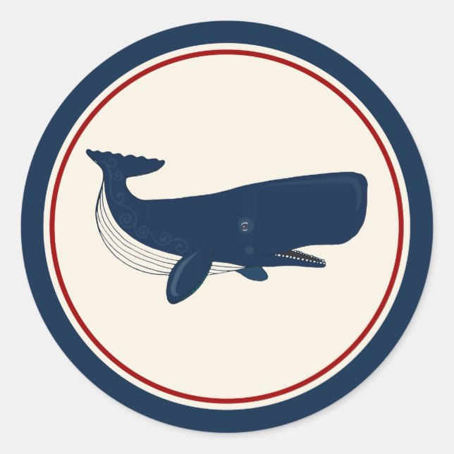 Sticker Rond Baleine (Devant)