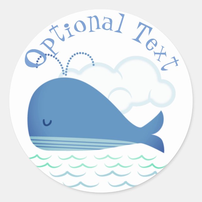 Sticker Rond Baleine détendue (Devant)