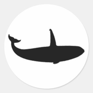 Sticker Rond Baleine tueuse - Orca (illustration)