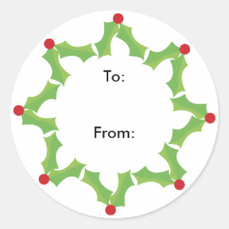 Sticker Rond Balise cadeau