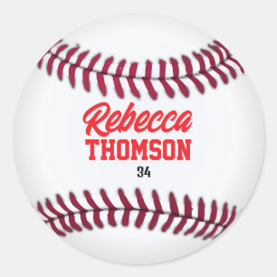Sticker Rond Balise cadeau de baseball pour les cadeaux de joue