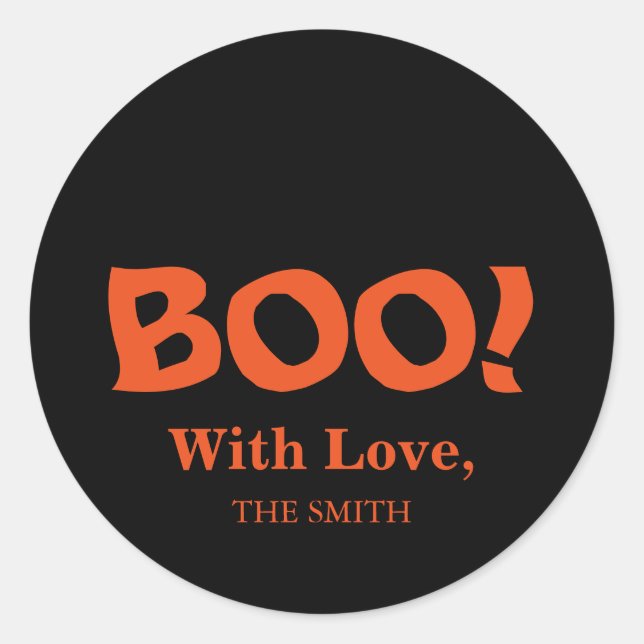 Sticker Rond Balise cadeau Halloween (Devant)