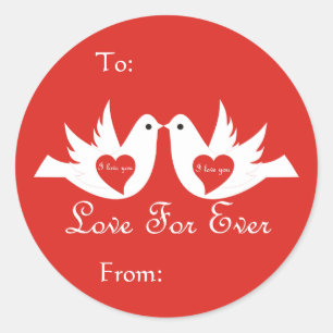 Sticker Rond Balise cadeau Inséparable