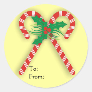 Sticker Rond Balise cadeau sucre de canne