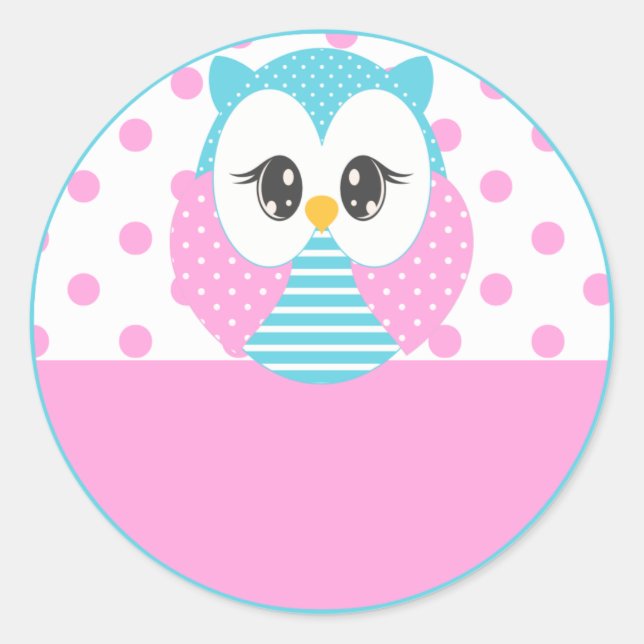 Sticker Rond Balise de nom/Sticker pour l'anniversaire de la Ch (Devant)
