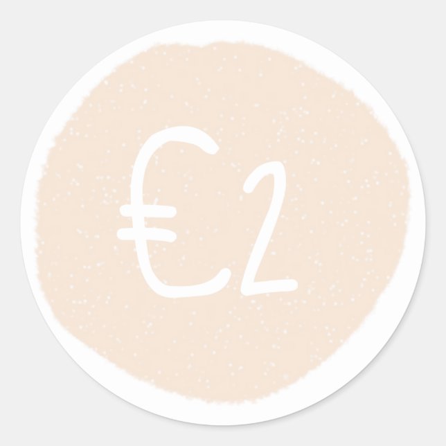 Sticker Rond Balise de prix de vente vierge personnalisée Stick (Devant)