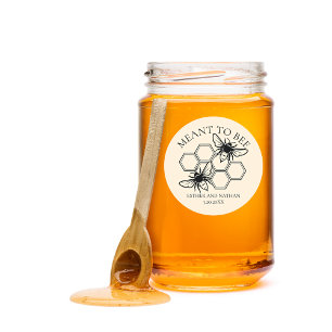 Sticker Rond Balise de promotion de mariage de l'abeille