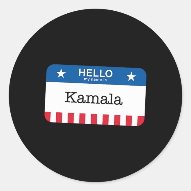 Sticker Rond Balise Harris 2024 Dernier Minute Costume kamala N (Devant)