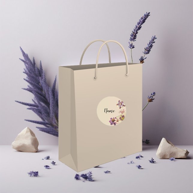 Sticker Rond Balise Nom floral joli (Créateur téléchargé)