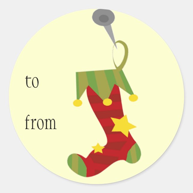 Sticker Rond Balises cadeaux de rangement (Devant)