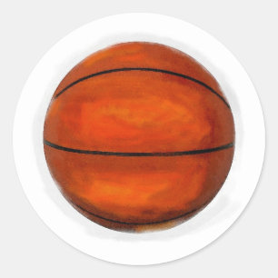 Sticker Rond Balle de basket