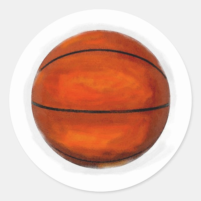 Sticker Rond Balle de basket (Devant)