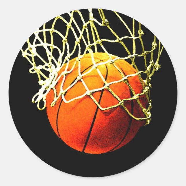 Sticker Rond Balle de basket (Devant)