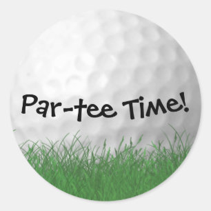 Sticker Rond balle de golf blanche pour la fête