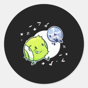 Sticker Rond Balle de Tennis Et Duo de Balle de Golf Math