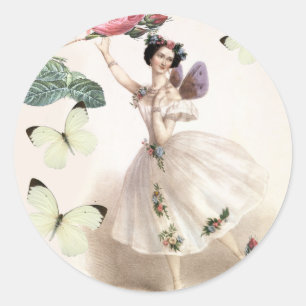 Sticker Rond Ballerina Fairy
