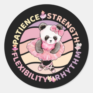 Sticker Rond Ballet Ballerina Dancer - Filles Inspirationnelles
