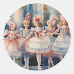 Sticker Rond Ballet Casse-Noisette Polichinelle/Buffles Fantais