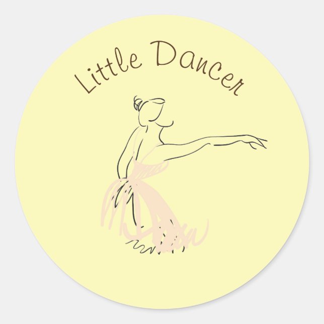 Sticker Rond Ballet danse design marque d'entreprise (Devant)
