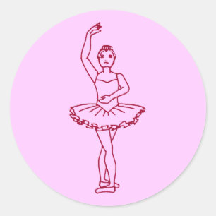 Sticker Rond Ballet Quatrième position