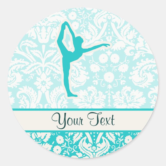 Sticker Rond Ballet turquoise (Devant)