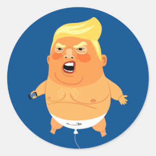 Sticker Rond Ballon d'atout de bébé drôle